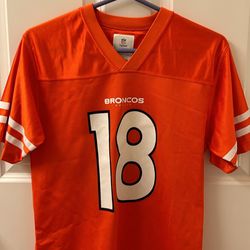 NFL Players Youth Large Peyton Manning Denver Broncos Orange Jersey