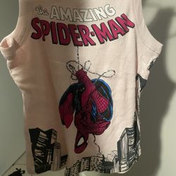 Spider-Man Girls Tank Pink Size Small 