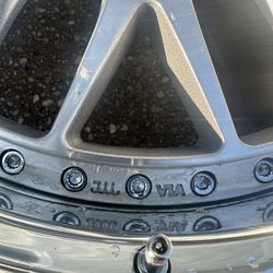 Authentic K-Break Staggered 19 inch rims with Firestone Indy 500 tires.