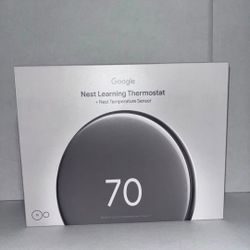 Google - Nest Learning Thermostat (4th gen) with Nest Temperature Sensor (2nd gen) - Polished Obsidian