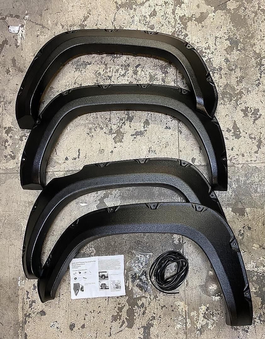 16-17 Toyota Tacoma 5ft bed size fender flares complete