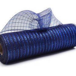 Decorative Mesh (7 rolls) Ribbon Navy and Blue