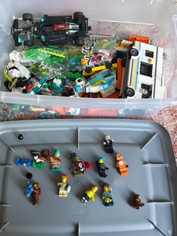 LEGO Bulk Lot with Minifigures & Vehicles - Mixed Bricks Estate Bundle