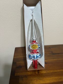 Vintage Bradford Blown Glass Tree Topper
