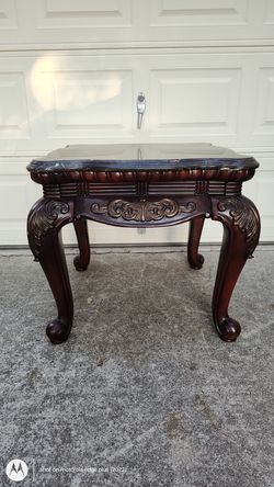 Ashley Furniture Ornate Marble Top End Table