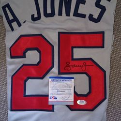 Andruw Jones Custom Signed Jersey.