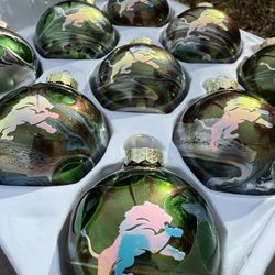 Detroit Lions Epoxy Resin Christmas Ornaments (sold In sets)