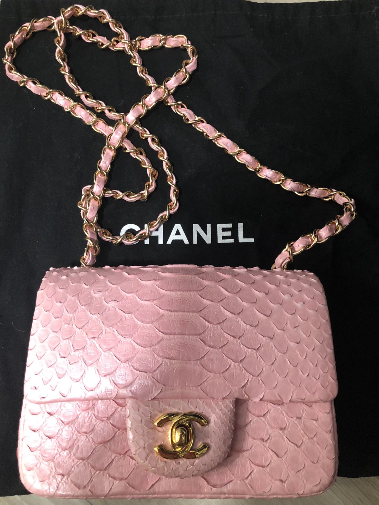 Chanel python bag