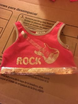 Build a Bear pink and silver sequence shirt BAB