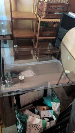 Glass Top Tables with Metal Supports