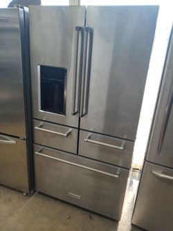 KitchenAid stainless steel 5-door french door refrigerator - Free delivery
