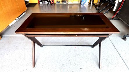 Glass & Wood Computer Desk — 4ft Wide — $`55