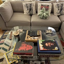 Crate & Barrel Beige Connecting Couch 