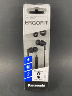 Panasonic RP-TCM135 ERGOFIT Earbud Headphones (Wired, Not Bluetooth)