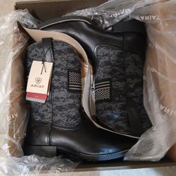 Ariot Mens Patriot Black Boots Size 12m 