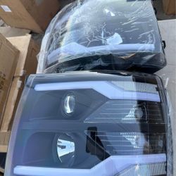 07-13 Chevy Silverado & HD Models LED Headlights Faros Calaveras Micas Luces
