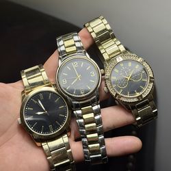 Nice 👌🏼 !! 3 Men's Gold - Toned Watches for cheap !!