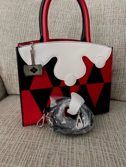 DC Comics Harley Quinn Satchel Handbag with Crossbody Strap