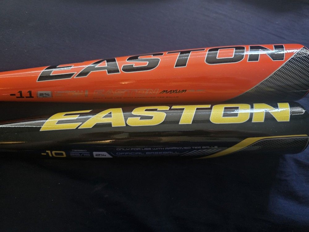 2 Easton Little League/Tee Ball Bats Brand New