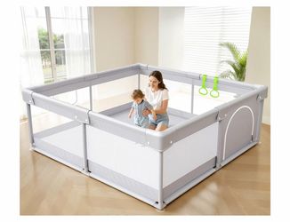 Fodoss Baby Playpen 47×47in, Small Play Pen for Babies