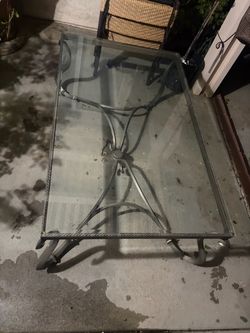 Glass table. (Outdoor)