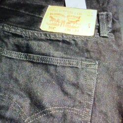 LEVI STRAUSS &. CO BLACK DENIM  501 JEANS. W36.  L34