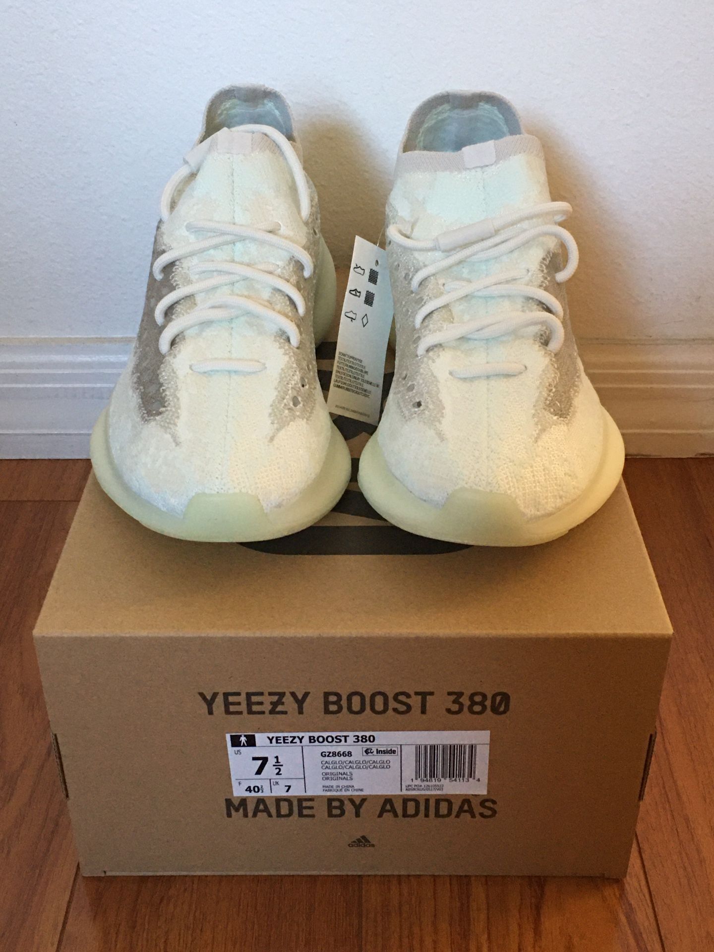 Brand New Adidas Yeezy 380 Calcite Glow In The Dark Size Men's