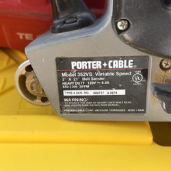 PORTER +CABLE. Model 352VS Variable Speed 1591 3" X 21" Belt Sander
