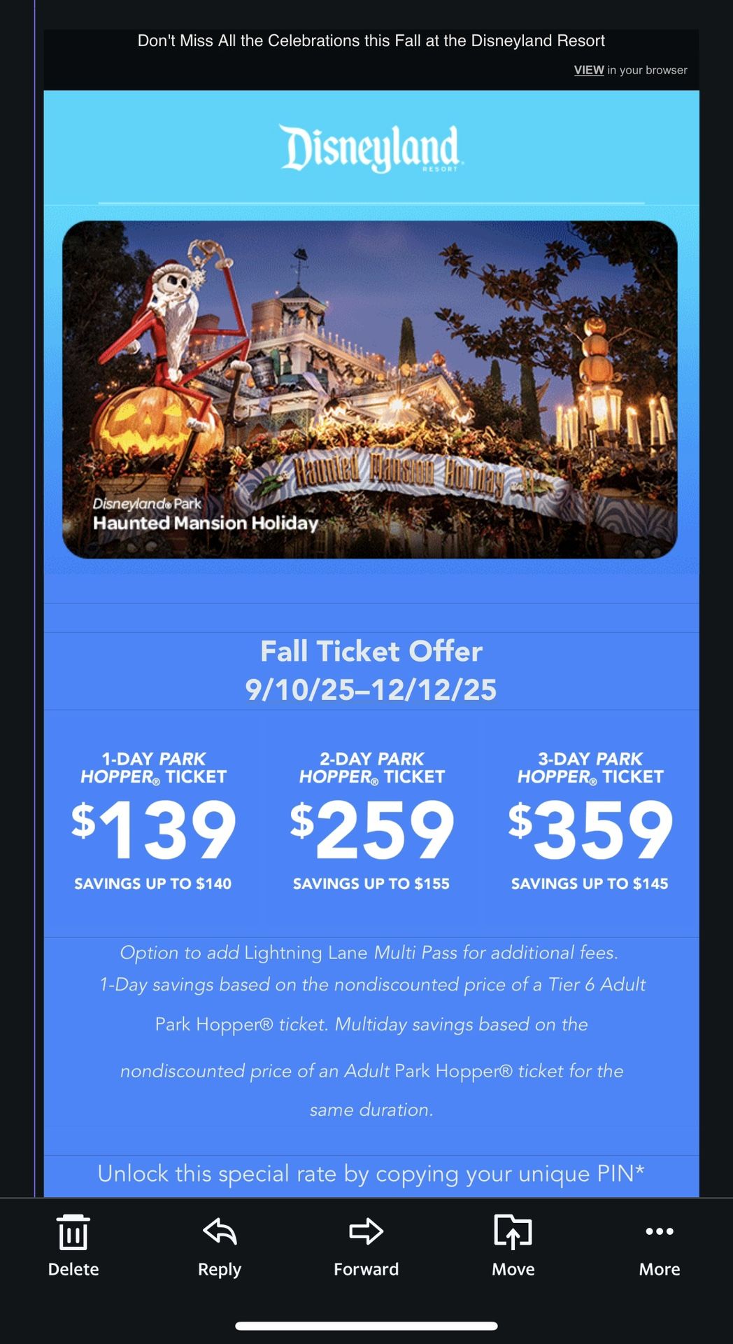 SPECIAL DISCOUNTED DISNEYLAND TICKETS!! $150