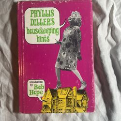 RARE VINTAGE PHYLLIS DILLER’S HOUSEKEEPING HINTS HARDCOVER BOOK