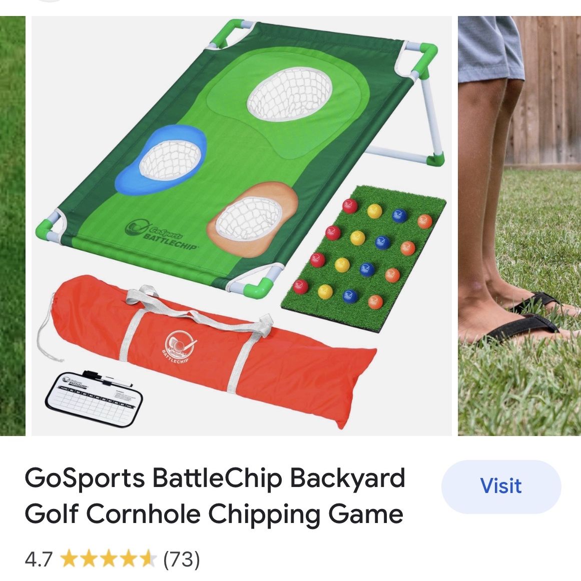 GoSports BattleChip VERSUS Golf Cornhole Chipping Game –