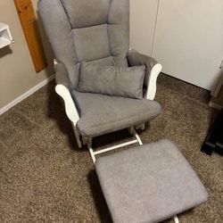 Glider Rocker Chair with Ottoman