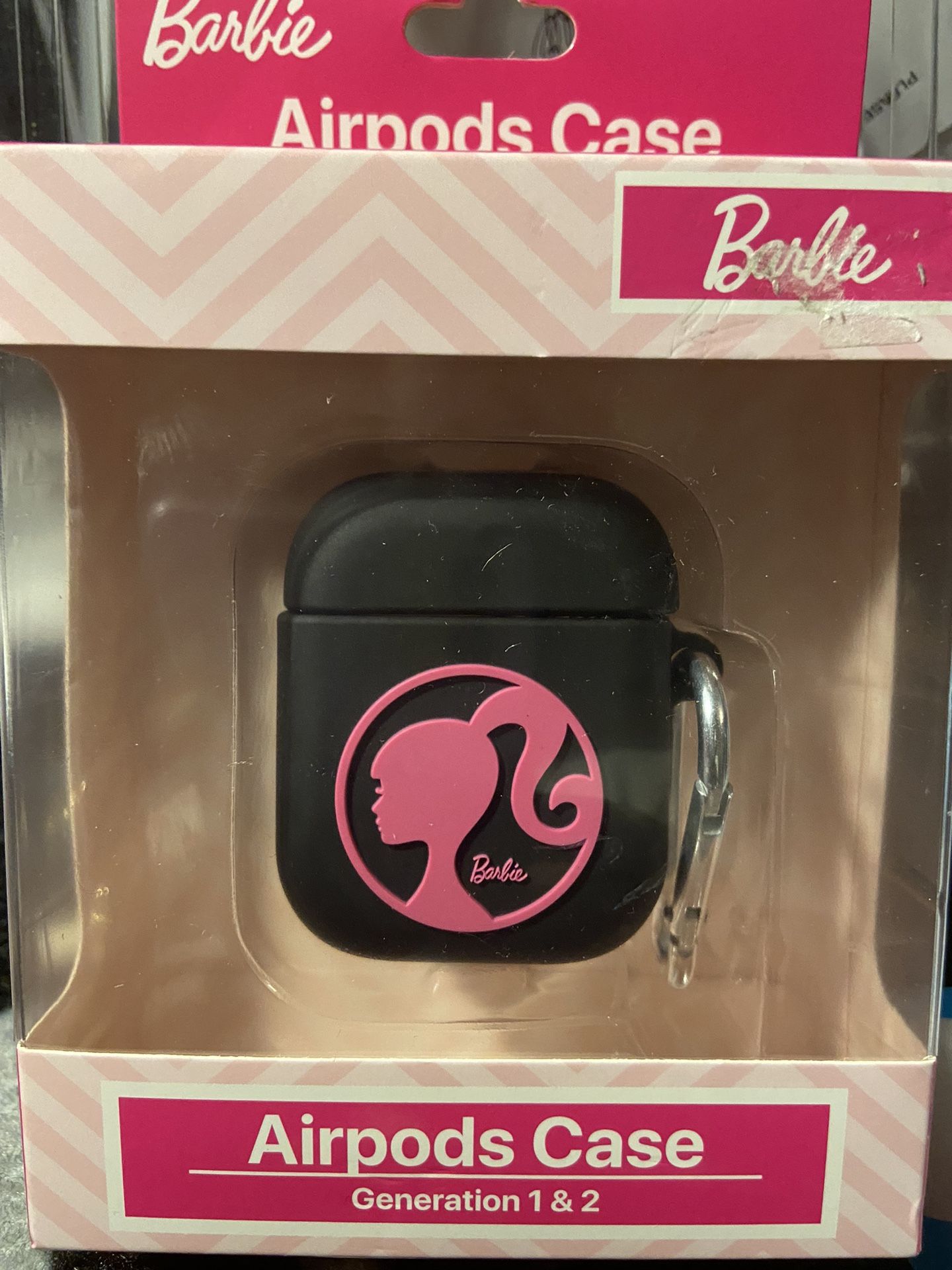 Original Barbie Airpod Case First And Second Generation Brand New Inbox, Black With Pink