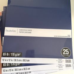 New 12 X 12 Blue Recollections Cardstock Paper Packs