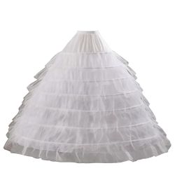 Crinolina blanca para vestido de fiesta largo para quinceañera, vestido de novia de boda, línea A