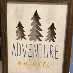 Adventure Wooden Sign