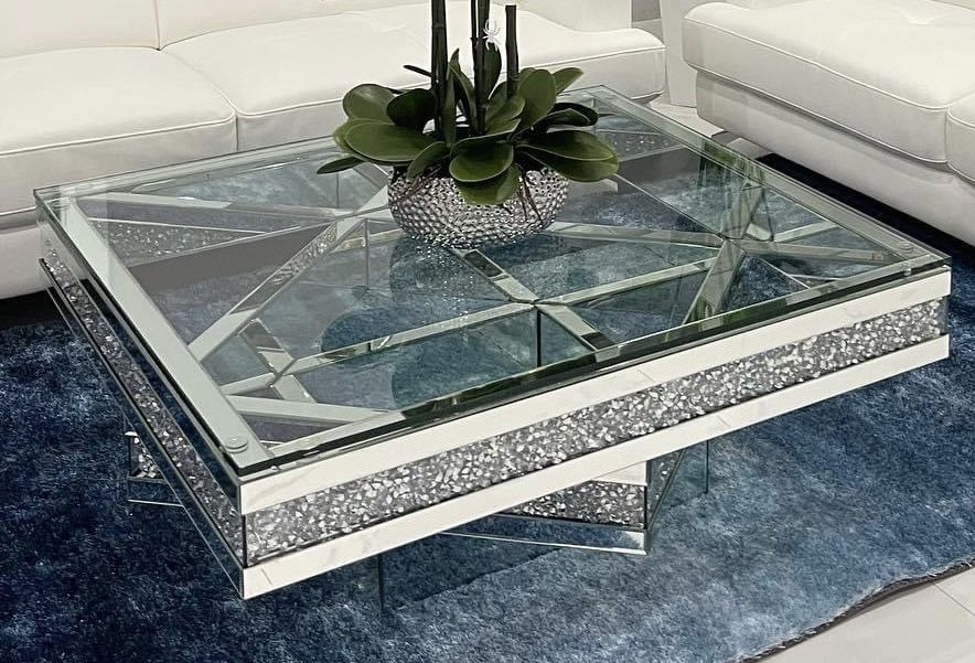New Coffee Table Encrusted Diamonds Home & Garden
