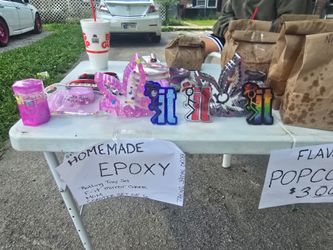Homemade F It mirror hangers.