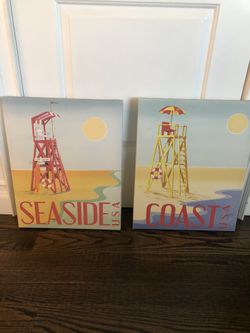 2 for $15. 16x20. nautical canvas wall art