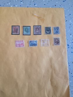 Hawaii 9 old postage stamps lot K- 12