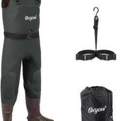 OXYVAN Duck Hunting Waders with 200G Rubber Boots Insulated,Neoprene Fishing Chest Waders for Men & Women
