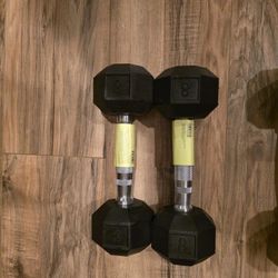 8 Pounds Barbell Coated Hex Dumbbell Weigh