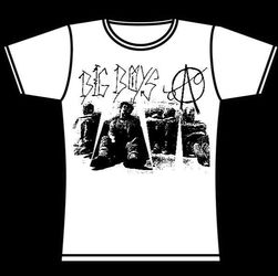 BIG BOYS Group Shot T-Shirt WHITE LARGE NEW/UNWORN skate punk