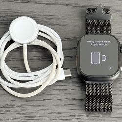 Apple Watch Ultra 2 Black with Titanium Milanese Loop