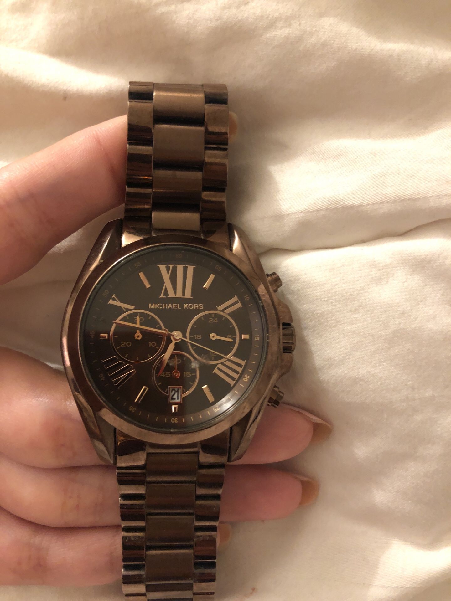 Micheal Kors rose chocolate watch