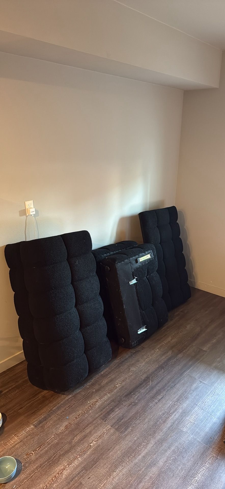 Black Upholstered Loveseat