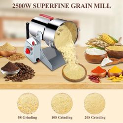 300g Stainless Steel High-speed Grinder Mill Family  Powder Machine Commercial Electric Grinder Mill Herb Grinder,pulverizer 110v for USA users, 220v 