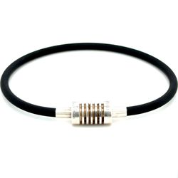 T&Co. 925 Groove Rubber Surfer Bracelet
