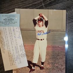 Signed Hoyt Wilhelm San Francisco Giants 8x10 Autograph Photo MLB Baseball