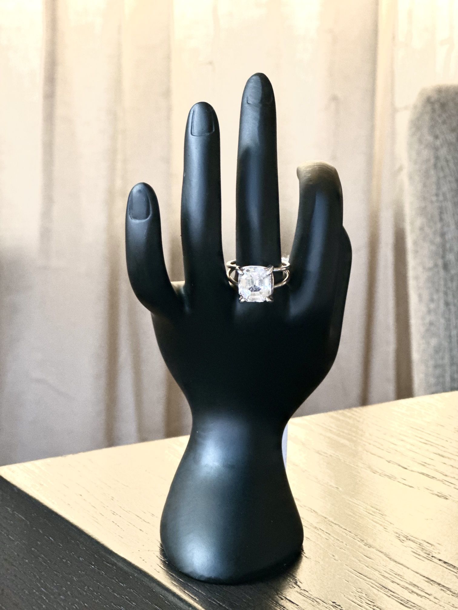 Natural White Topaz Ring
